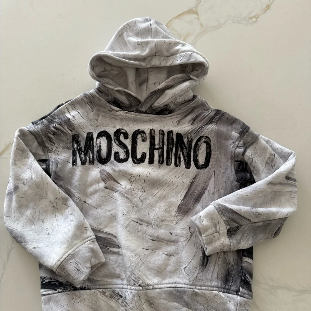 Moschino Gray and Black Kids Hoodie - Picture 1 of 6